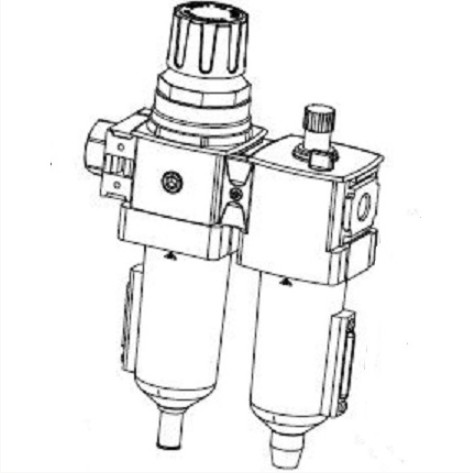 Titan 0533210A Filter with Regulator Lubricator Assembly