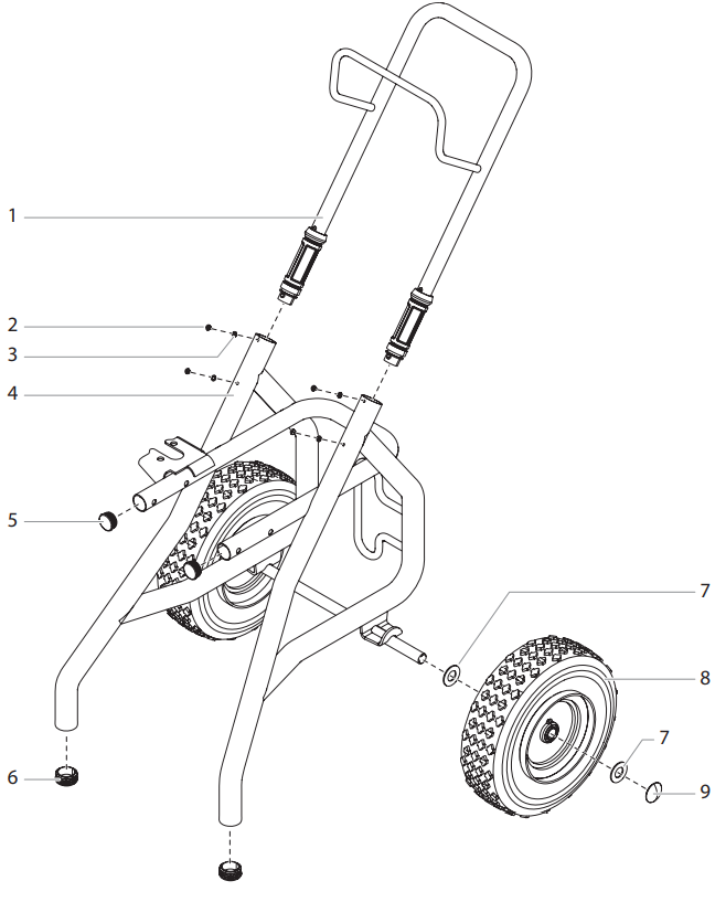 Impact 840 Upright Cart Assembly Parts (P/N 0552537A)