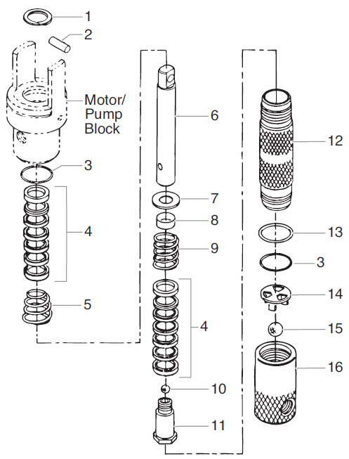 PowrLiner 4900 Fluid Section Parts