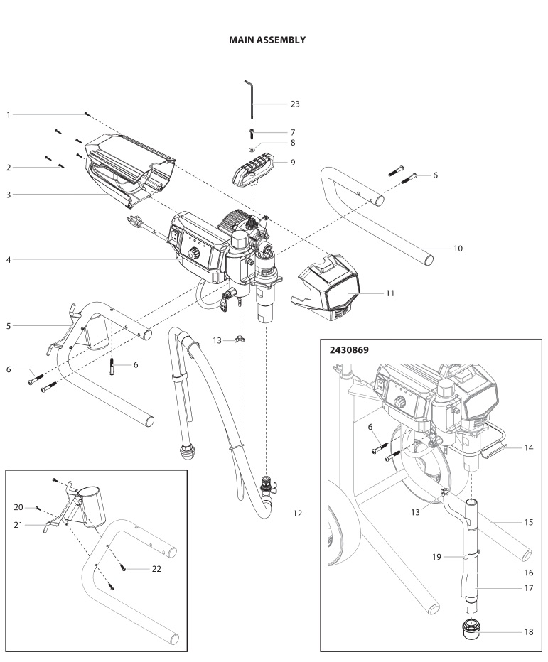 Impact X 410 Main Assembly Parts
