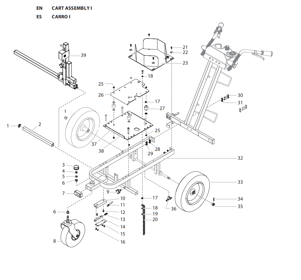 Titan PowerLiner 4500 Cart Assembly Parts (I)