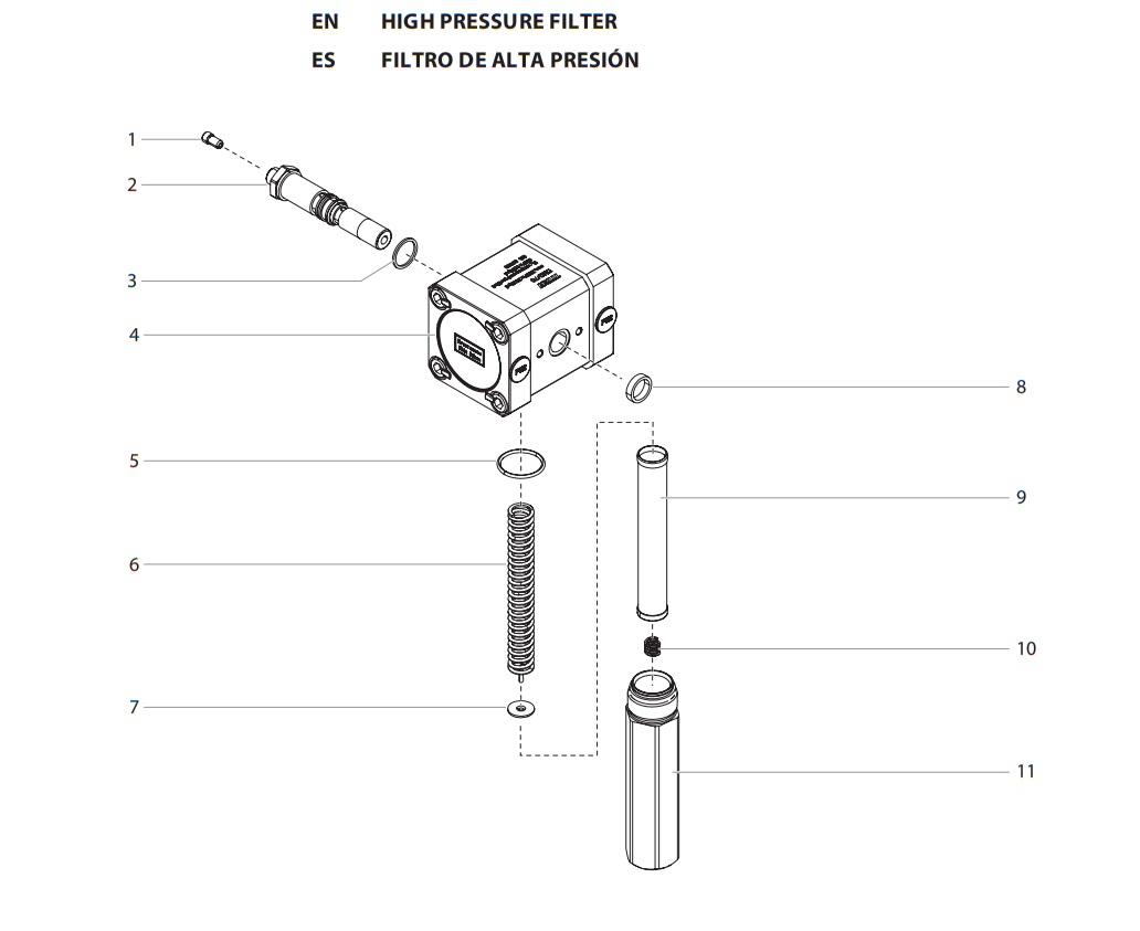 Titan PowerLiner 4500 High Pressure Filter Assembly Parts