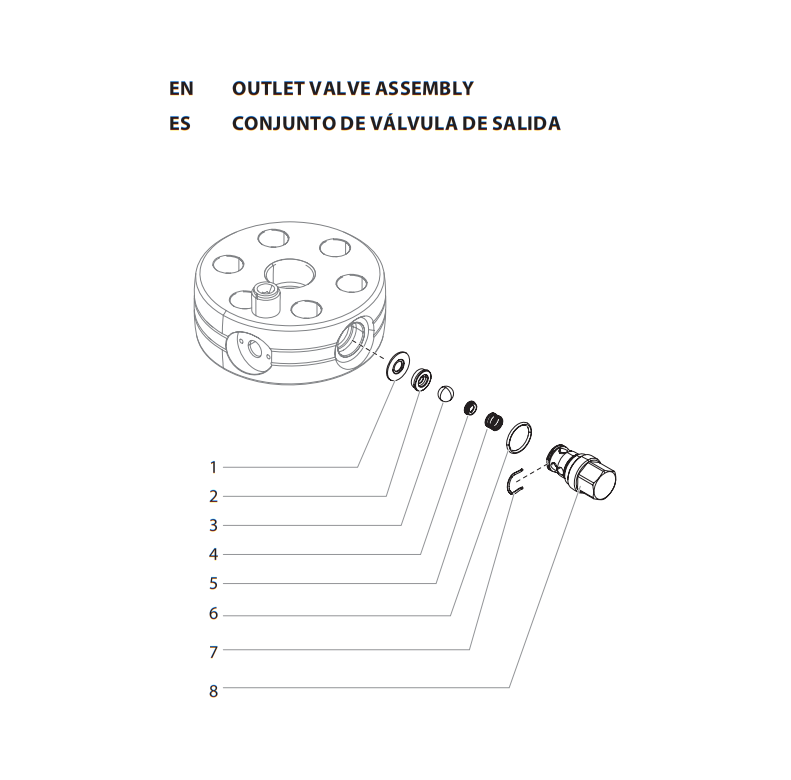 Titan PowerLiner 4500 Outlet Valve Assembly Parts