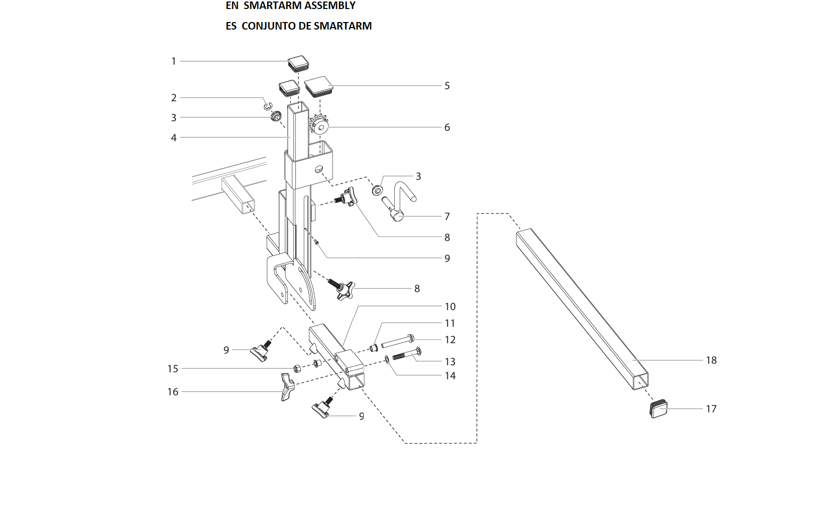 Titan PowerLiner 4500 Smart Arm Assembly Parts