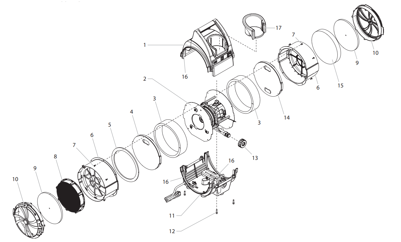 Capspray X 105 Main Assembly Parts