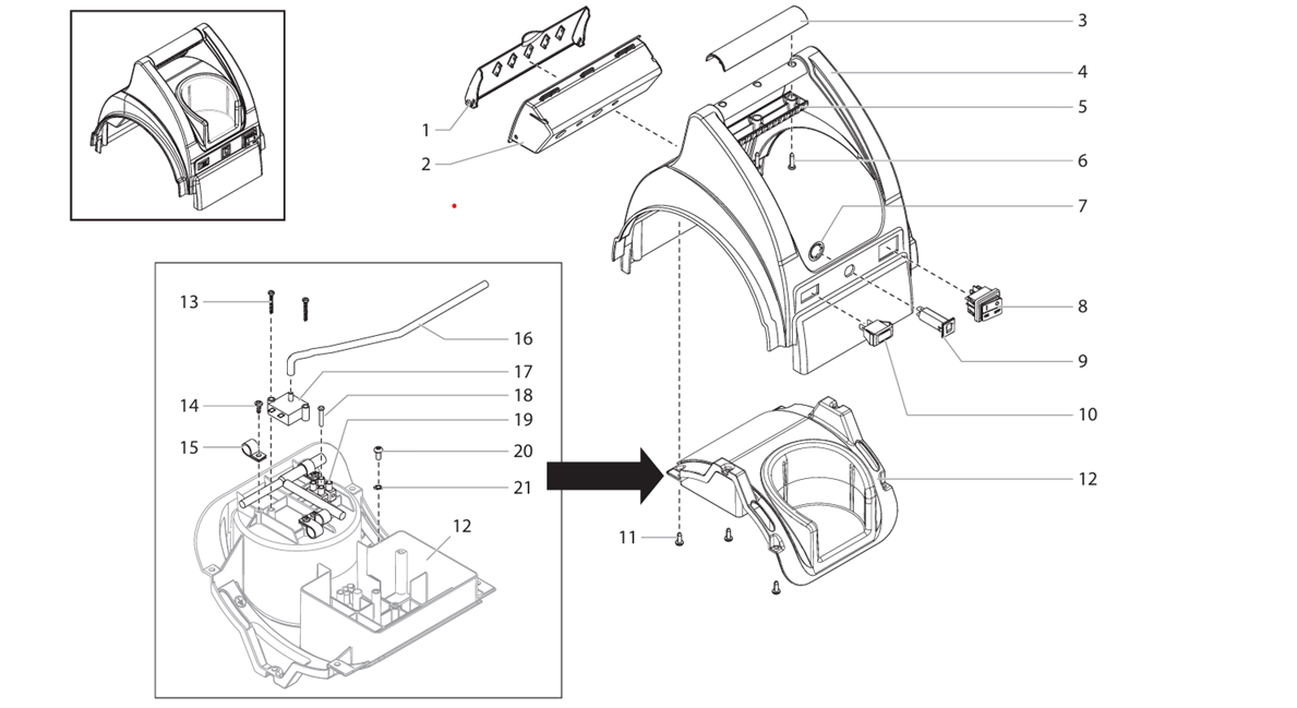 Capspray X 105 Upper Housing Assembly Parts