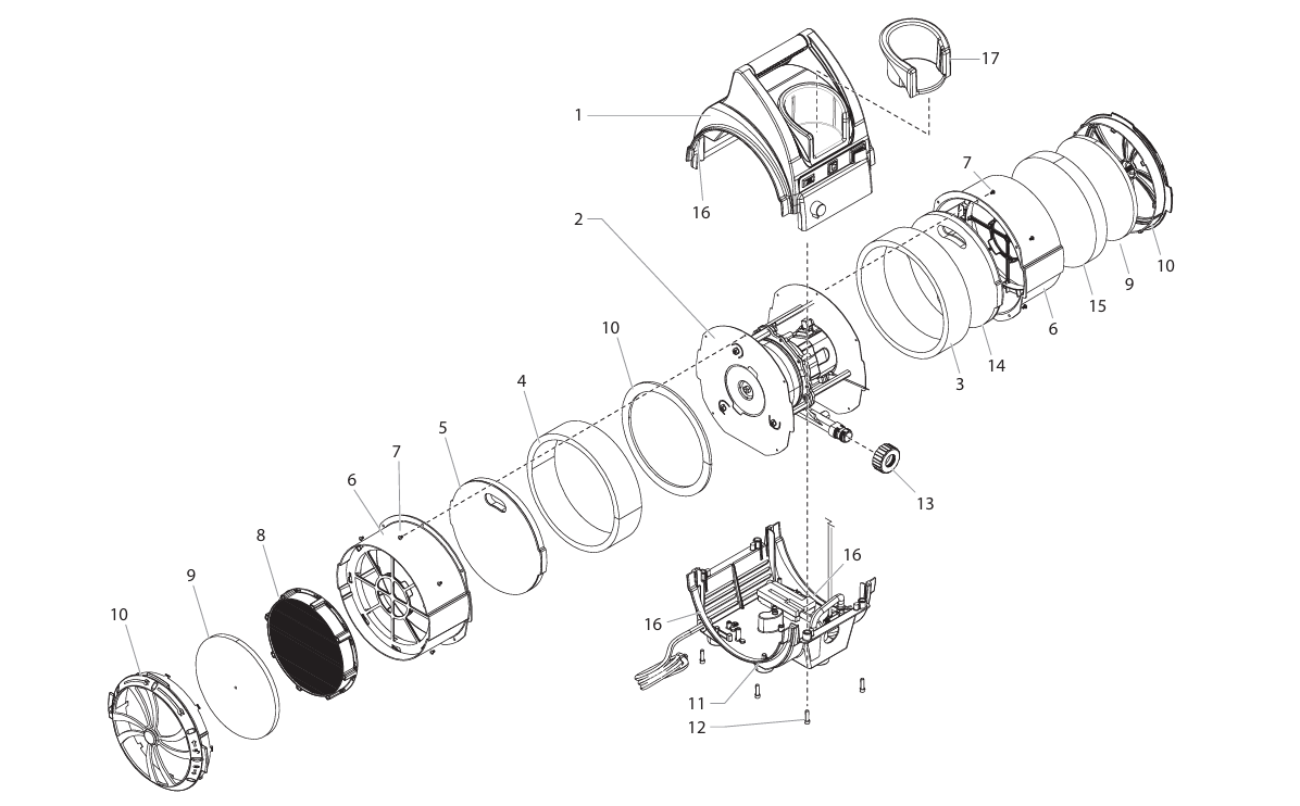 Capspray X 115 Main Assembly Parts