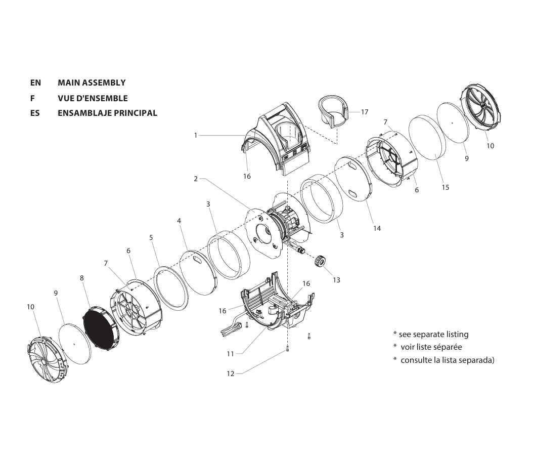 Capspray X 95 Main Assembly Parts