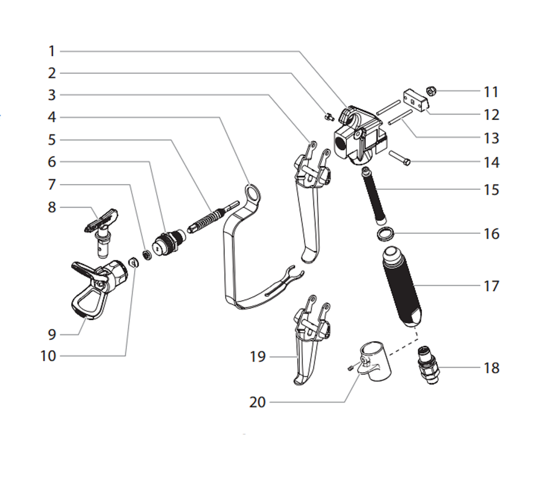 Titan LX-80 II Spray Gun parts diagram