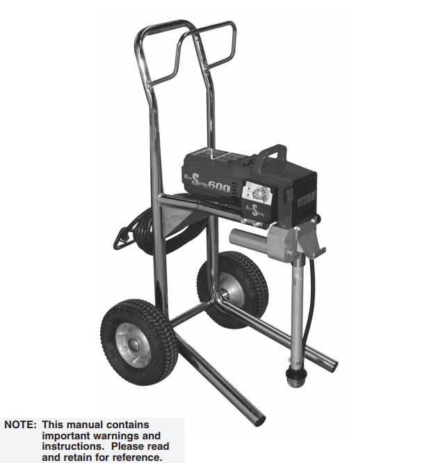 Titan RentSpray 600 Airless Sprayer Parts
